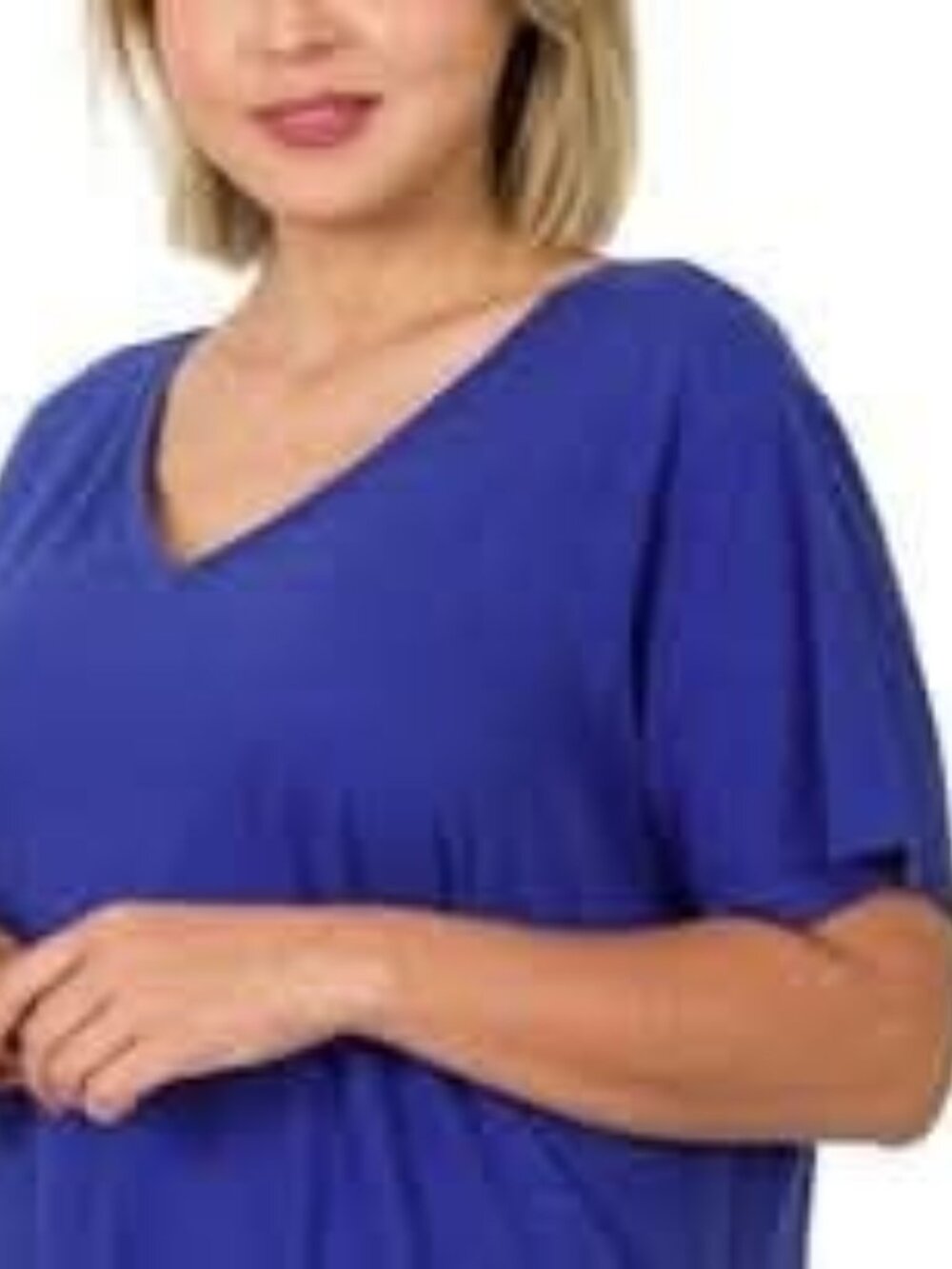 Royal Blue V Neck Tee Shirt
